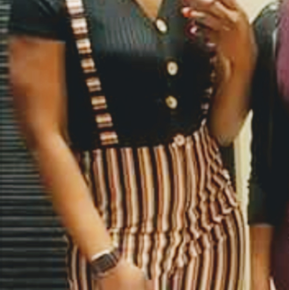 Striped jumpsuit